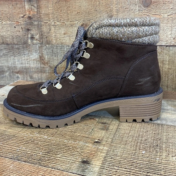 True Craft Markie Hiking Booties Womens Size 10 M Brown Tan Lace up Ankle Fabric - Picture 7 of 14